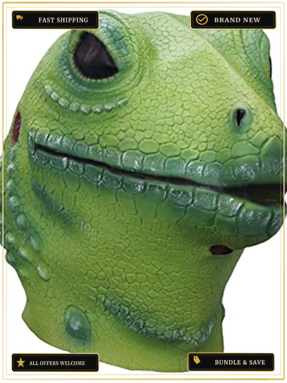 Lizard Head Mask Halloween Costume Prop Adult Realistic Latex Animal Mask